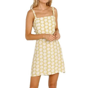 Faithfull the Brand - Women’s Mini Dress, Afternoon Floral - Dark Yellow, Small